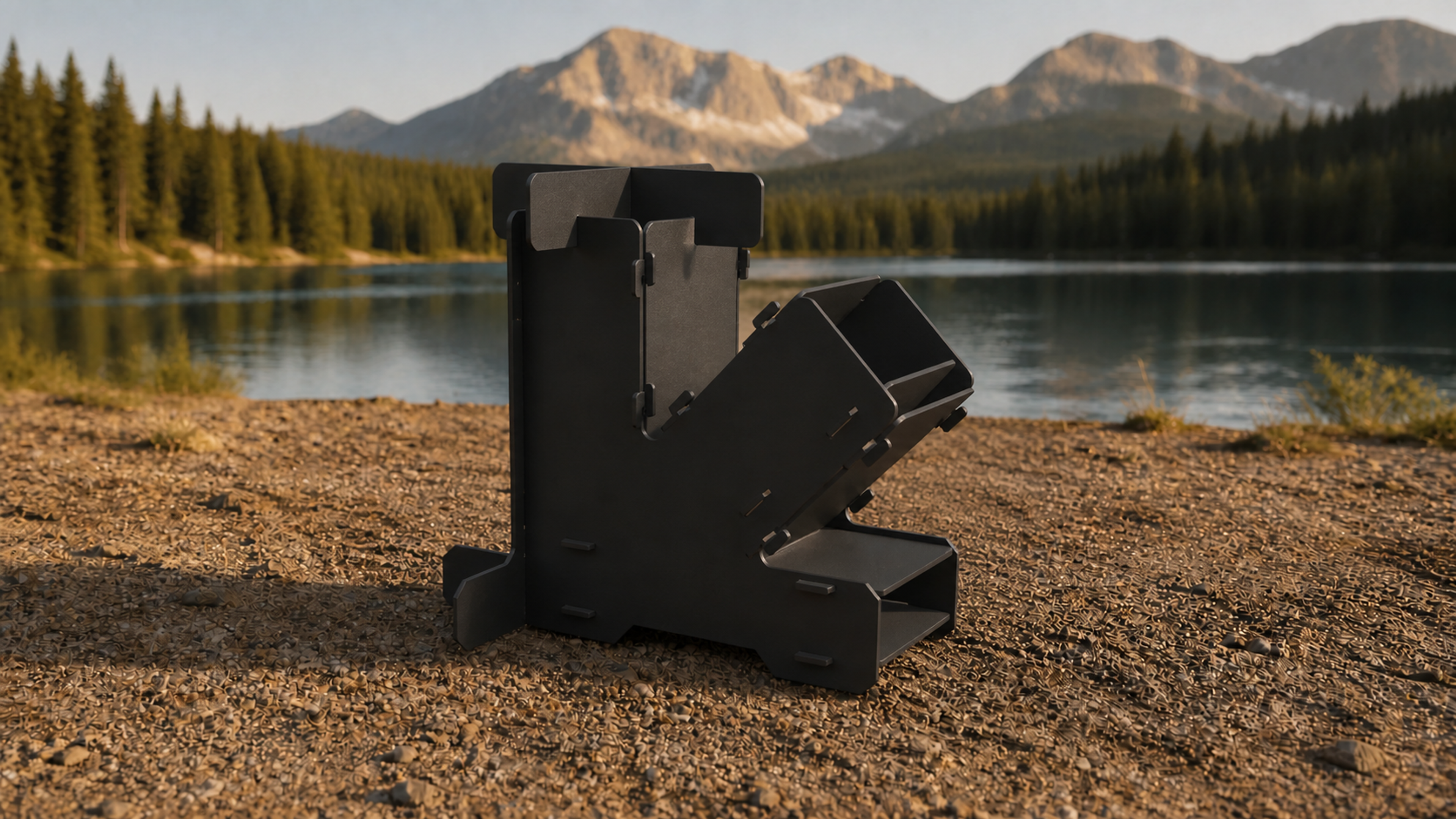 SMOKEIRON RidgeDraft 11 compact flat-pack rocket stove